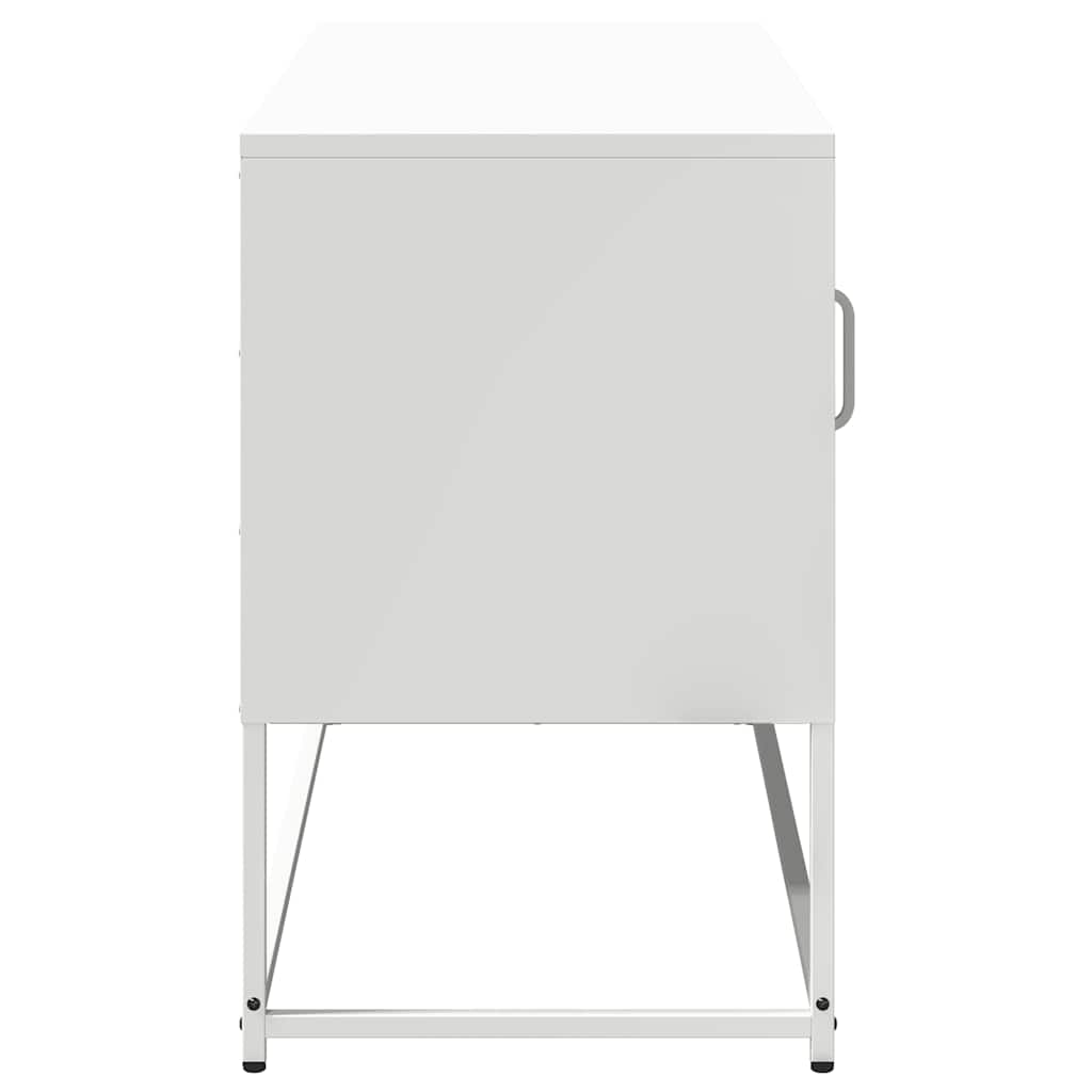 vidaXL TV Cabinet White 100.5x39x60.5 cm Steel