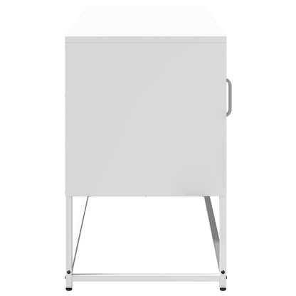 vidaXL TV Cabinet White 100.5x39x60.5 cm Steel
