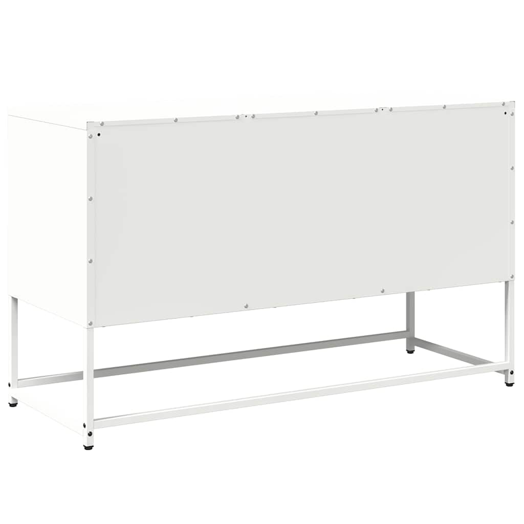 vidaXL TV Cabinet White 100.5x39x60.5 cm Steel