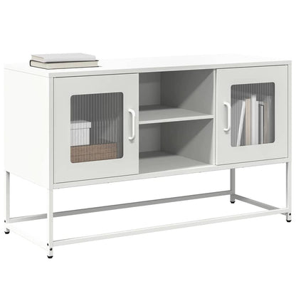 vidaXL TV Cabinet White 100,5x39x60,5 cm Steel