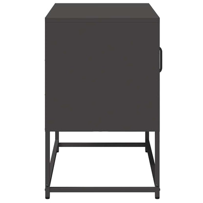 vidaXL TV Cabinet Black 68x39x60.5 cm Steel