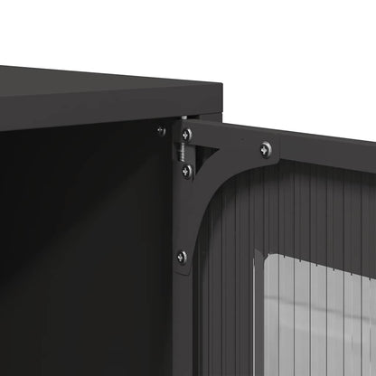 vidaXL TV Cabinet Black 68x39x60.5 cm Steel