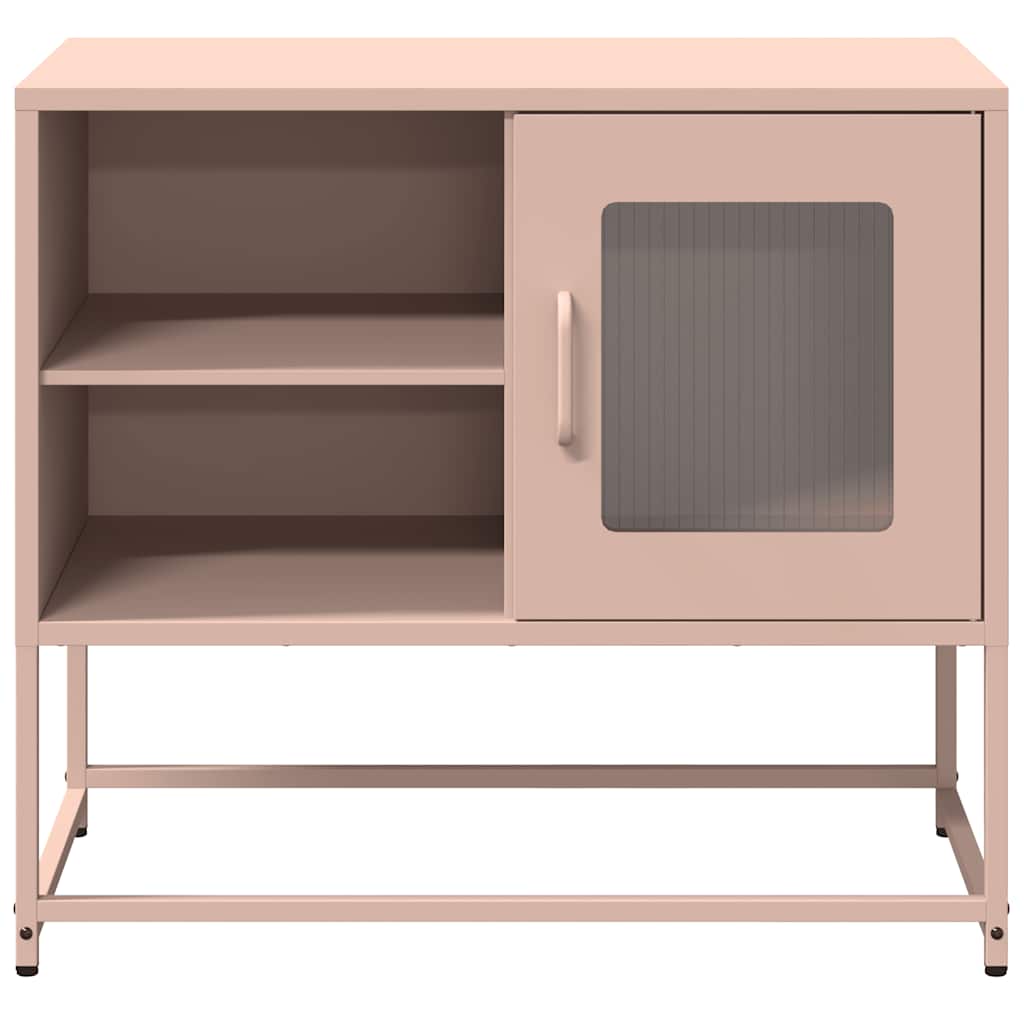 vidaXL TV Cabinet Pink 68x39x60.5 cm Steel