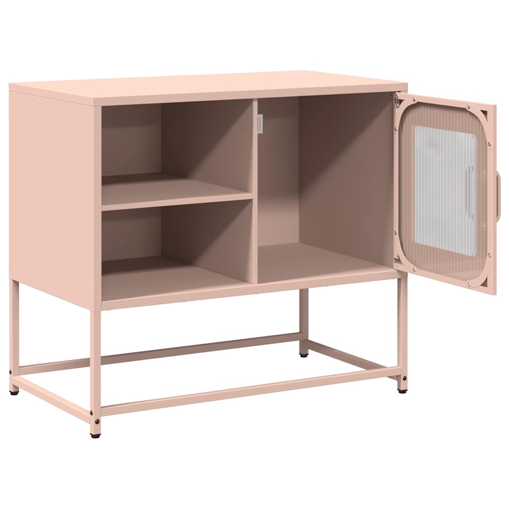vidaXL TV Cabinet Pink 68x39x60.5 cm Steel