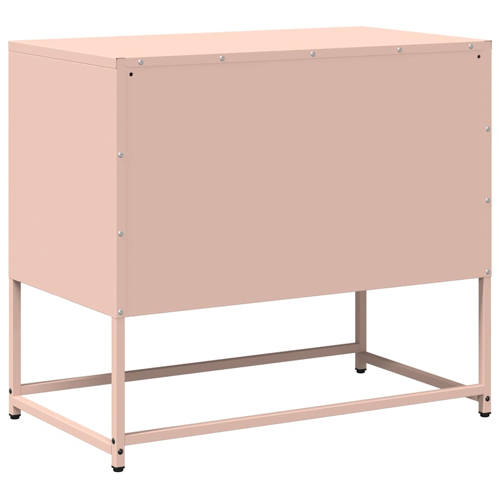 vidaXL TV Cabinet Pink 68x39x60.5 cm Steel