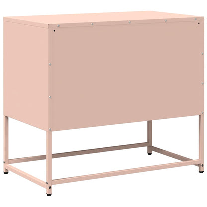 vidaXL TV Cabinet Pink 68x39x60.5 cm Steel