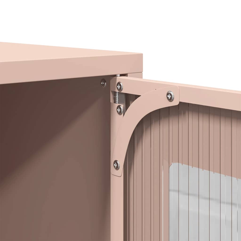vidaXL TV Cabinet Pink 68x39x60.5 cm Steel