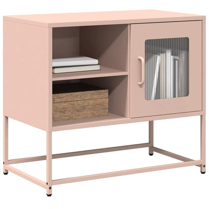 vidaXL TV Cabinet Pink 68x39x60.5 cm Steel