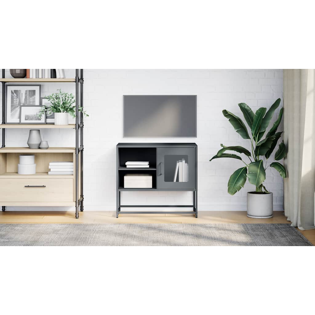 vidaXL TV Cabinet Anthracite 68x39x60.5 cm Steel