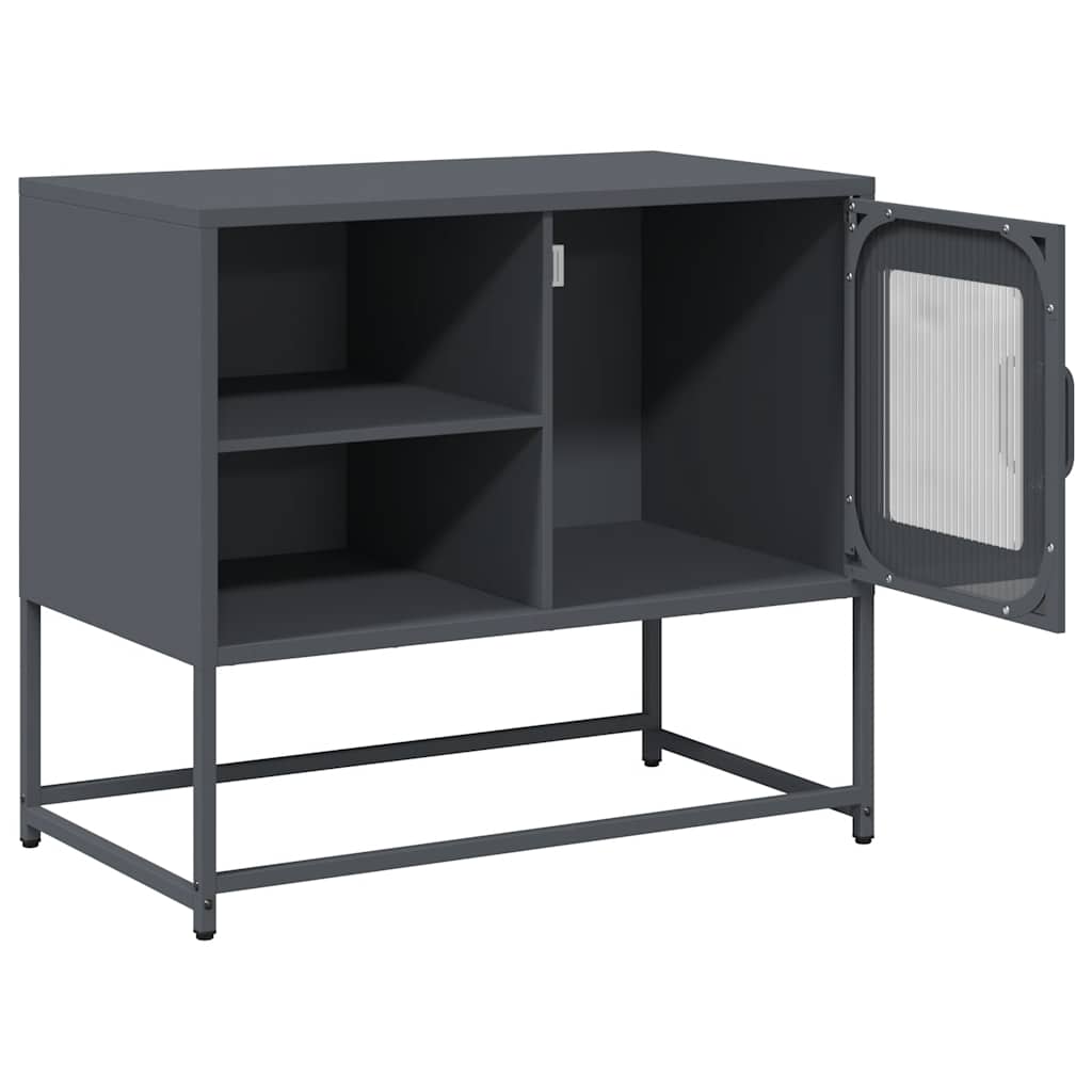 vidaXL TV Cabinet Anthracite 68x39x60.5 cm Steel