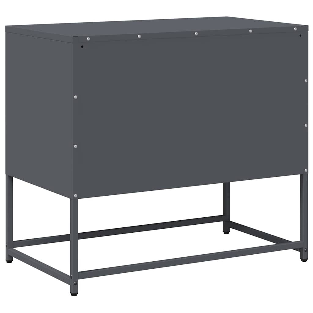 vidaXL TV Cabinet Anthracite 68x39x60.5 cm Steel