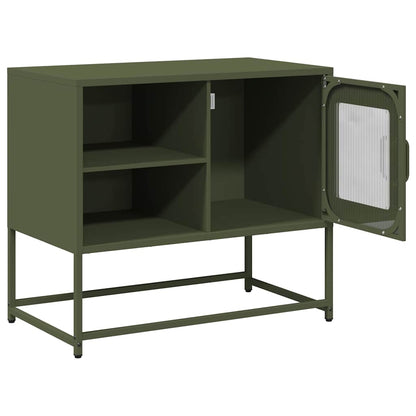 vidaXL TV Cabinet Olive Green 68x39x60.5 cm Steel