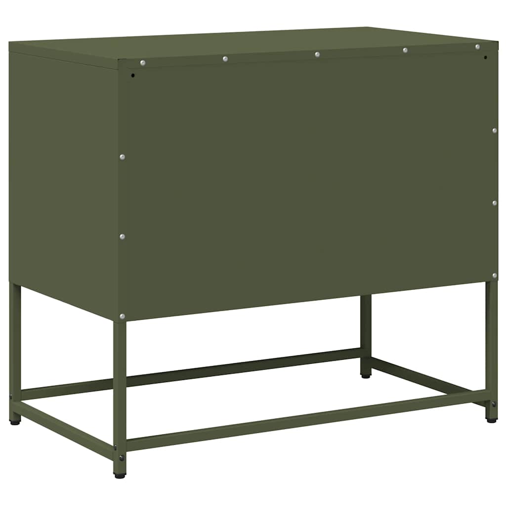 vidaXL TV Cabinet Olive Green 68x39x60.5 cm Steel