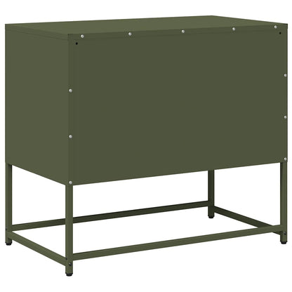 vidaXL TV Cabinet Olive Green 68x39x60.5 cm Steel