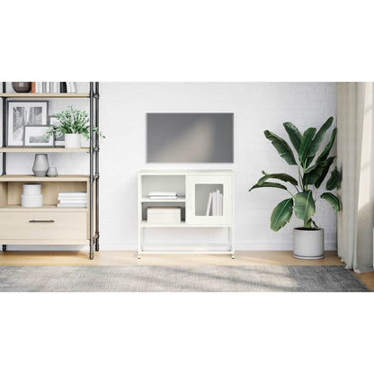 vidaXL TV Cabinet White 68x39x60.5 cm Steel