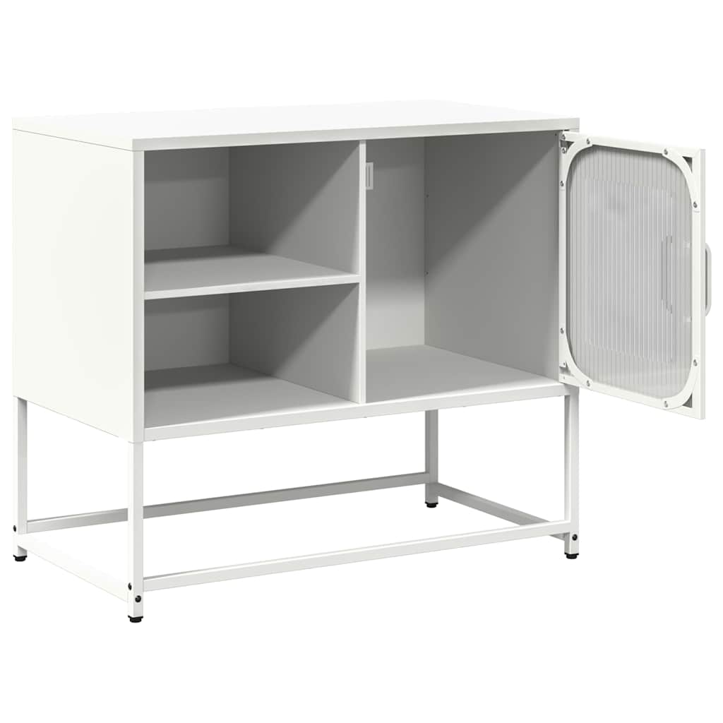 vidaXL TV Cabinet White 68x39x60.5 cm Steel