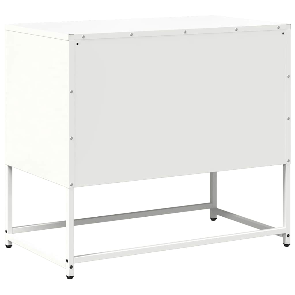 vidaXL TV Cabinet White 68x39x60.5 cm Steel