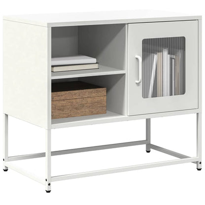 vidaXL TV Cabinet White 68x39x60.5 cm Steel