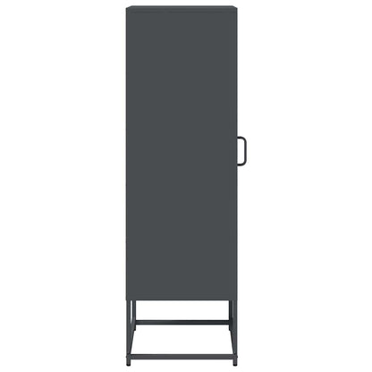 vidaXL Highboard Anthracite 36x39x123 cm Cold-rolled Steel