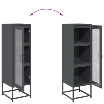 vidaXL Highboard Anthracite 36x39x123 cm Cold-rolled Steel