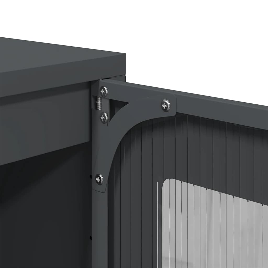 vidaXL Highboard Anthracite 36x39x123 cm Cold-rolled Steel