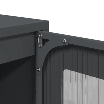 vidaXL Highboard Anthracite 36x39x123 cm Cold-rolled Steel