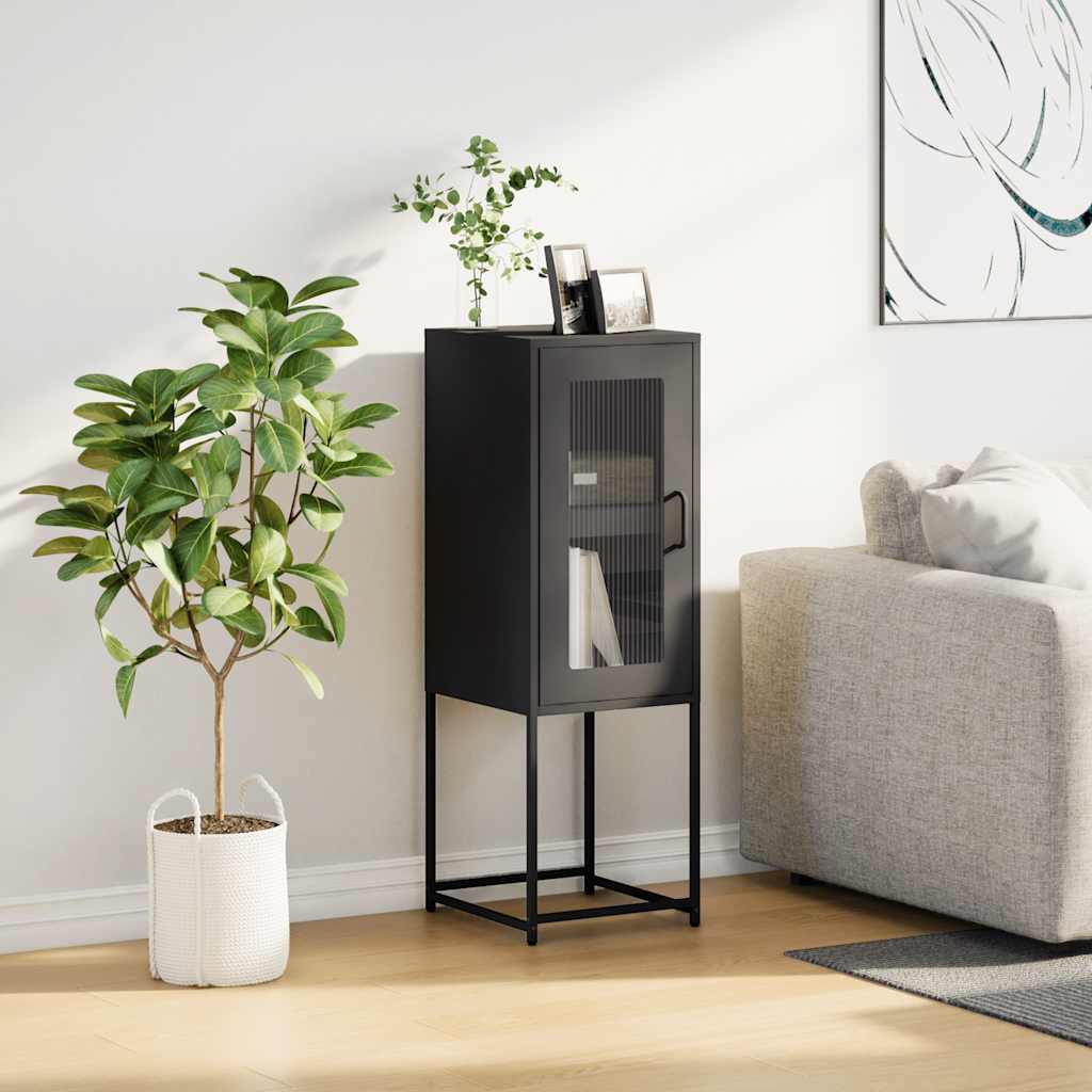vidaXL Sideboard Black 36x39x107 cm Cold-rolled Steel