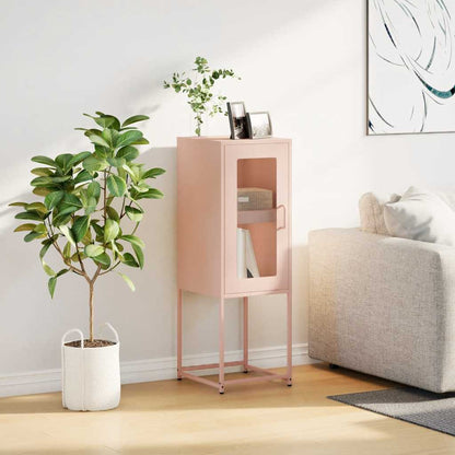 vidaXL Sideboard Pink 36x39x107 cm Cold-rolled Steel