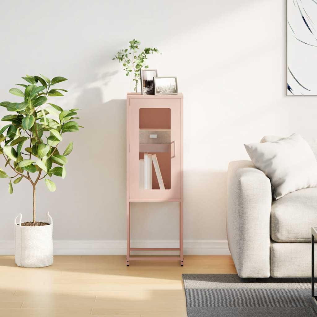 vidaXL Sideboard Pink 36x39x107 cm Cold-rolled Steel
