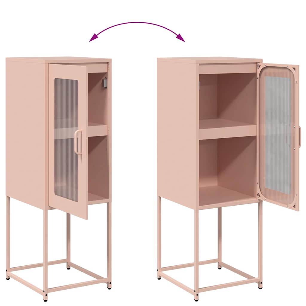 vidaXL Sideboard Pink 36x39x107 cm Cold-rolled Steel