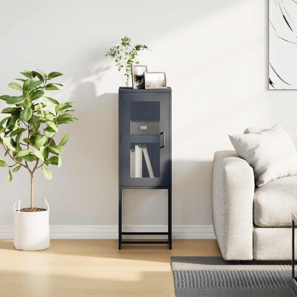 vidaXL Sideboard Anthracite 36x39x107 cm Cold-rolled Steel