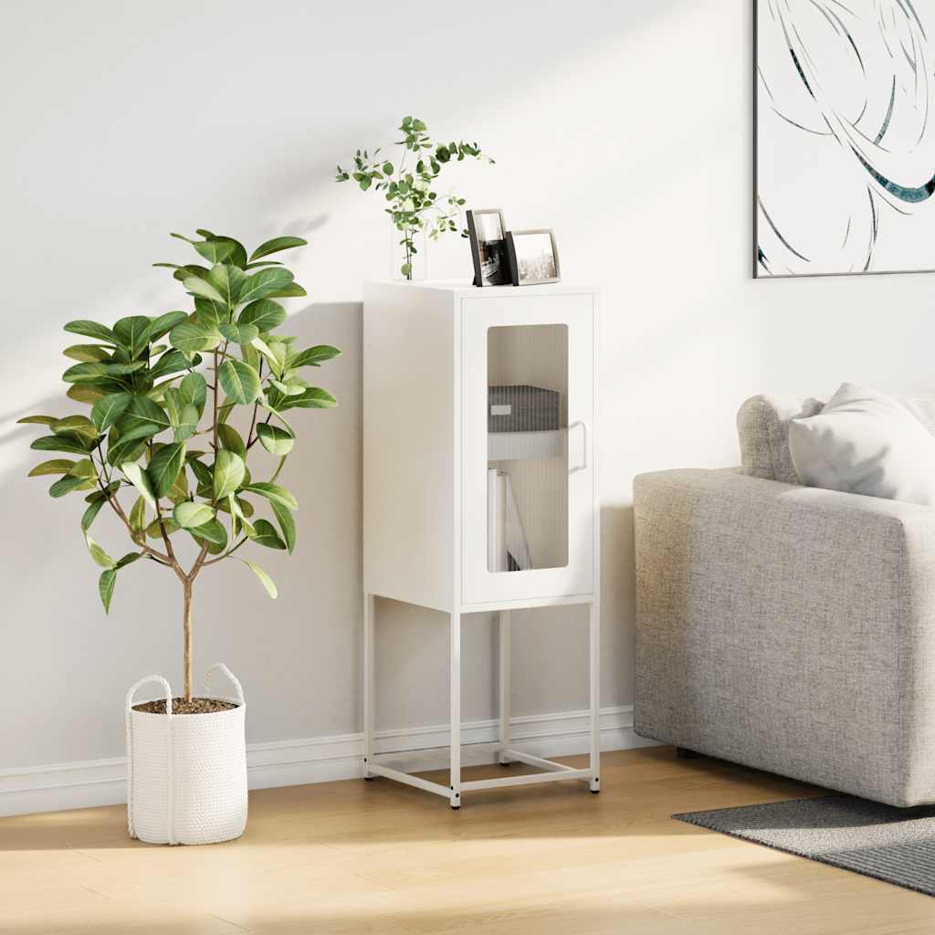 vidaXL Sideboard White 36x39x107 cm Cold-rolled Steel