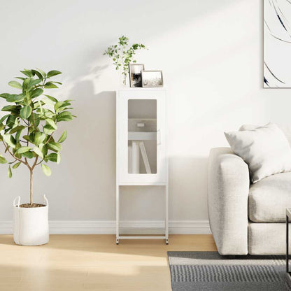 vidaXL Sideboard White 36x39x107 cm Cold-rolled Steel