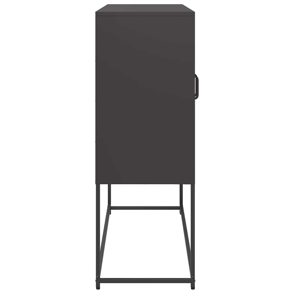 vidaXL Sideboard Black 100.5x39x107 cm Cold-rolled Steel