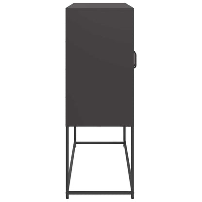 vidaXL Sideboard Black 100.5x39x107 cm Cold-rolled Steel