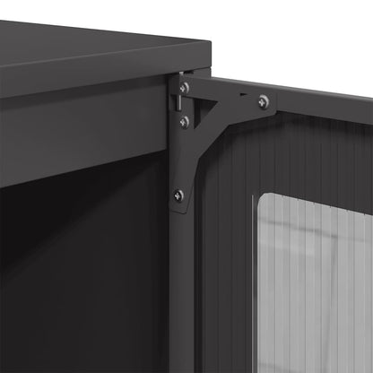 vidaXL Sideboard Black 100,5x39x107 cm Cold-rolled Steel