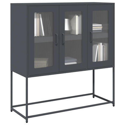 vidaXL Sideboard Anthracite 100,5x39x107 cm Cold-rolled Steel