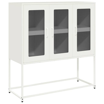 vidaXL Sideboard White 100,5x39x107 cm Cold-rolled Steel