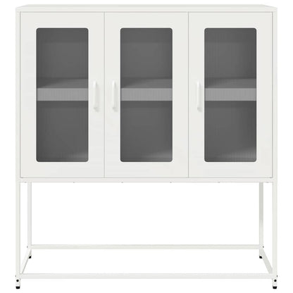 vidaXL Sideboard White 100,5x39x107 cm Cold-rolled Steel