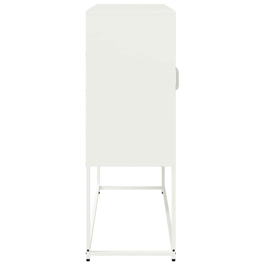 vidaXL Sideboard White 100,5x39x107 cm Cold-rolled Steel