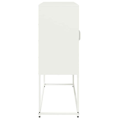 vidaXL Sideboard White 100,5x39x107 cm Cold-rolled Steel