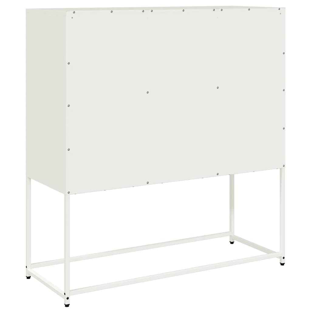 vidaXL Sideboard White 100,5x39x107 cm Cold-rolled Steel