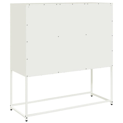 vidaXL Sideboard White 100,5x39x107 cm Cold-rolled Steel