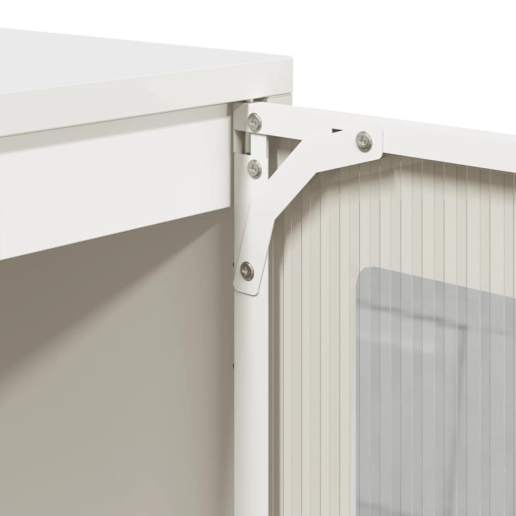 vidaXL Sideboard White 100,5x39x107 cm Cold-rolled Steel