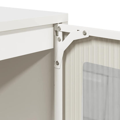 vidaXL Sideboard White 100,5x39x107 cm Cold-rolled Steel
