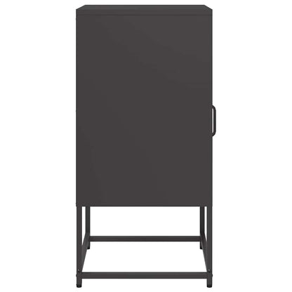 vidaXL Bedside Cabinet Black 36x39x78 cm Cold-rolled Steel