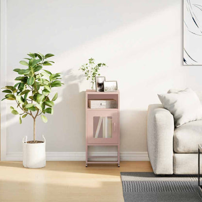 vidaXL Bedside Cabinet Pink 36x39x78 cm Cold-rolled Steel