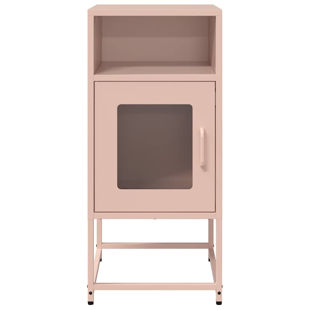 vidaXL Bedside Cabinet Pink 36x39x78 cm Cold-rolled Steel