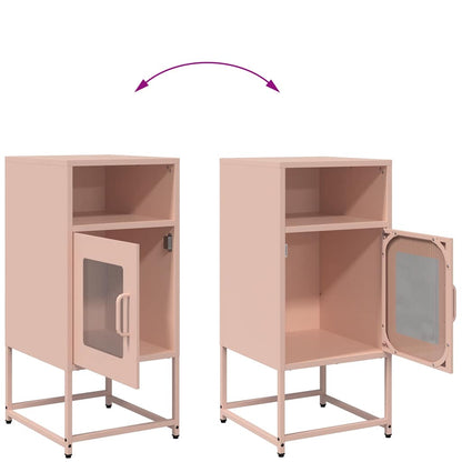 vidaXL Bedside Cabinet Pink 36x39x78 cm Cold-rolled Steel