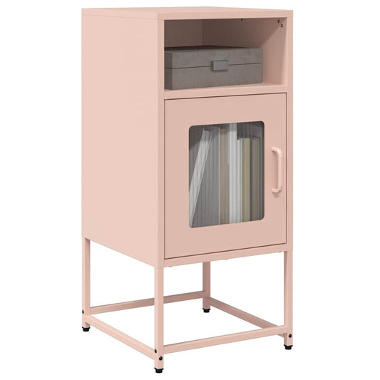 vidaXL Bedside Cabinet Pink 36x39x78 cm Cold-rolled Steel